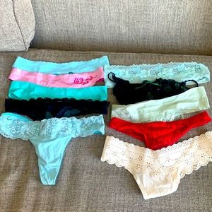 NWOT/used once Victoria’s Secret undies bundle